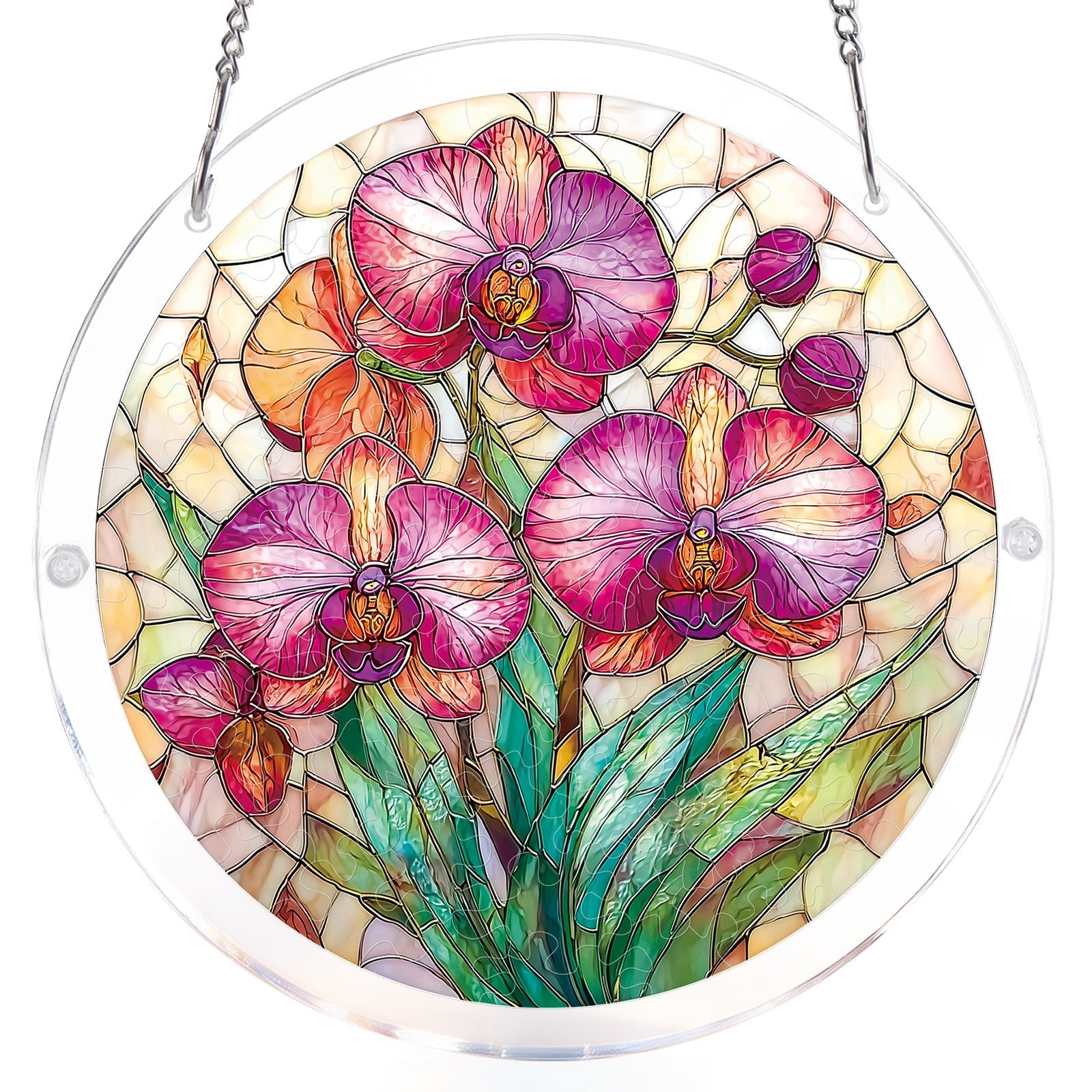 Dreamy Orchids Light Suncatcher-Acrylic Window Art