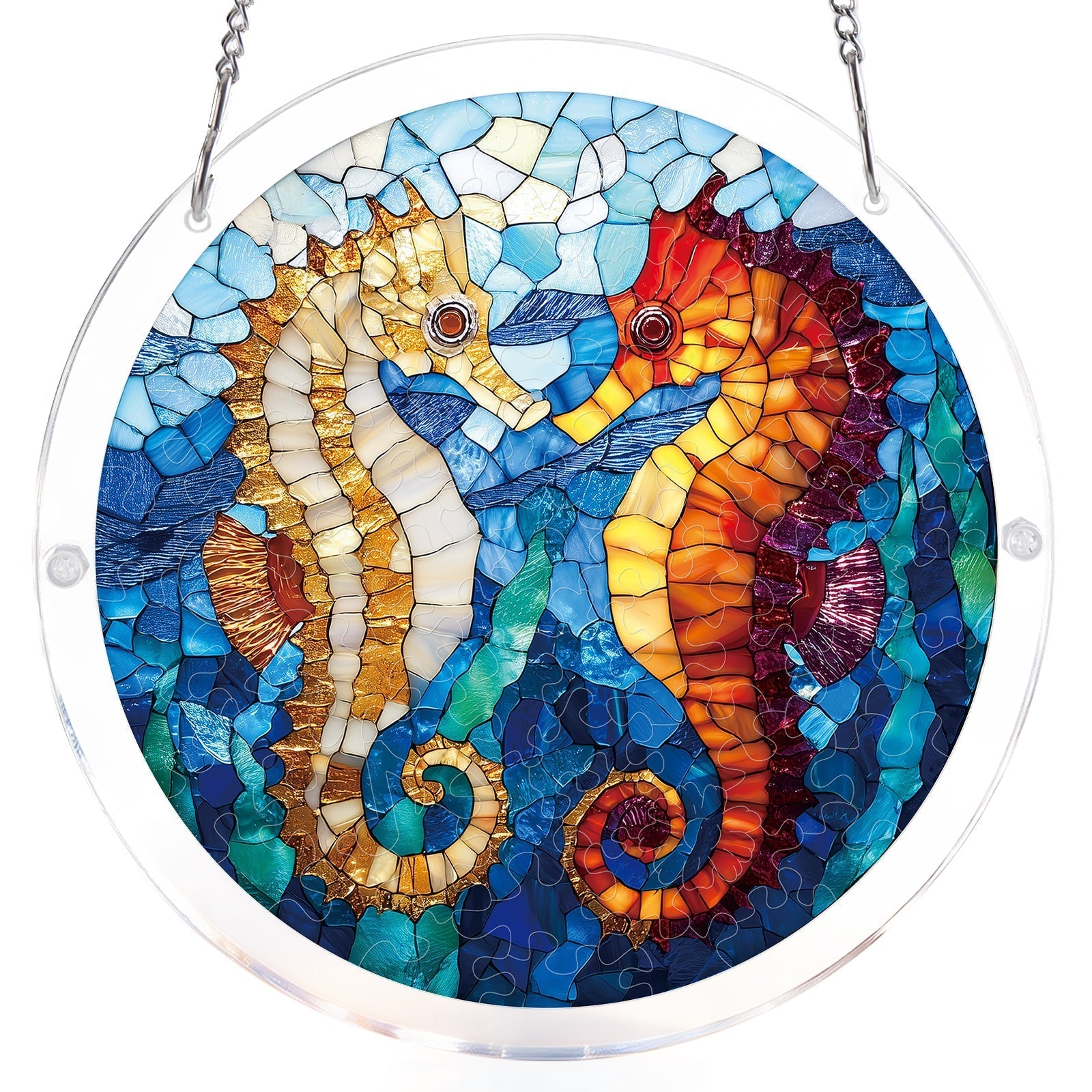 Dreamy Seahorses Light Suncatcher-Acrylic Window Art