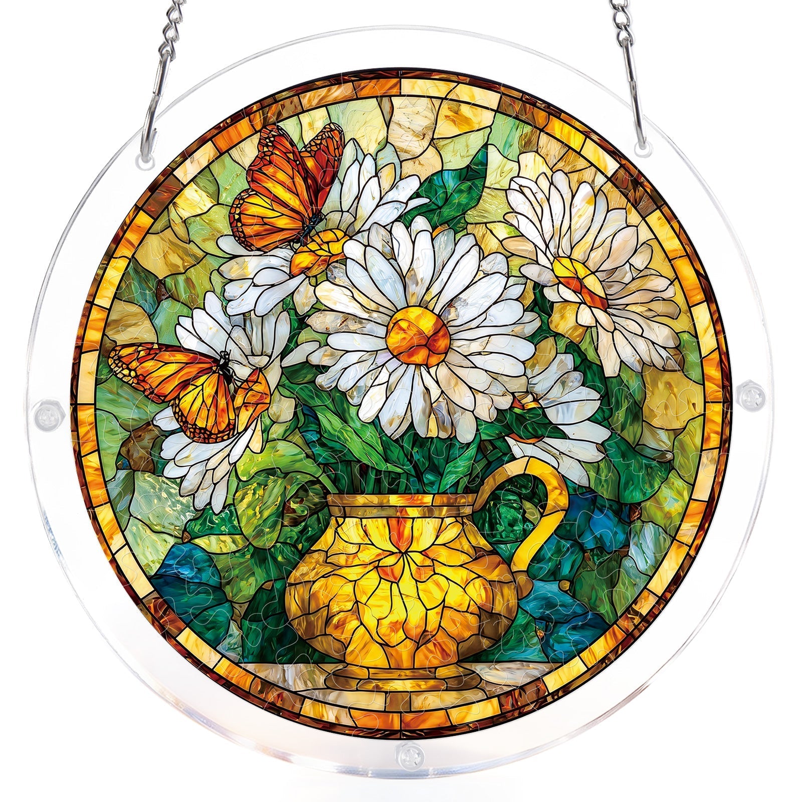 Daisy Butterfly Garden Light Suncatcher-Acrylic Window Art