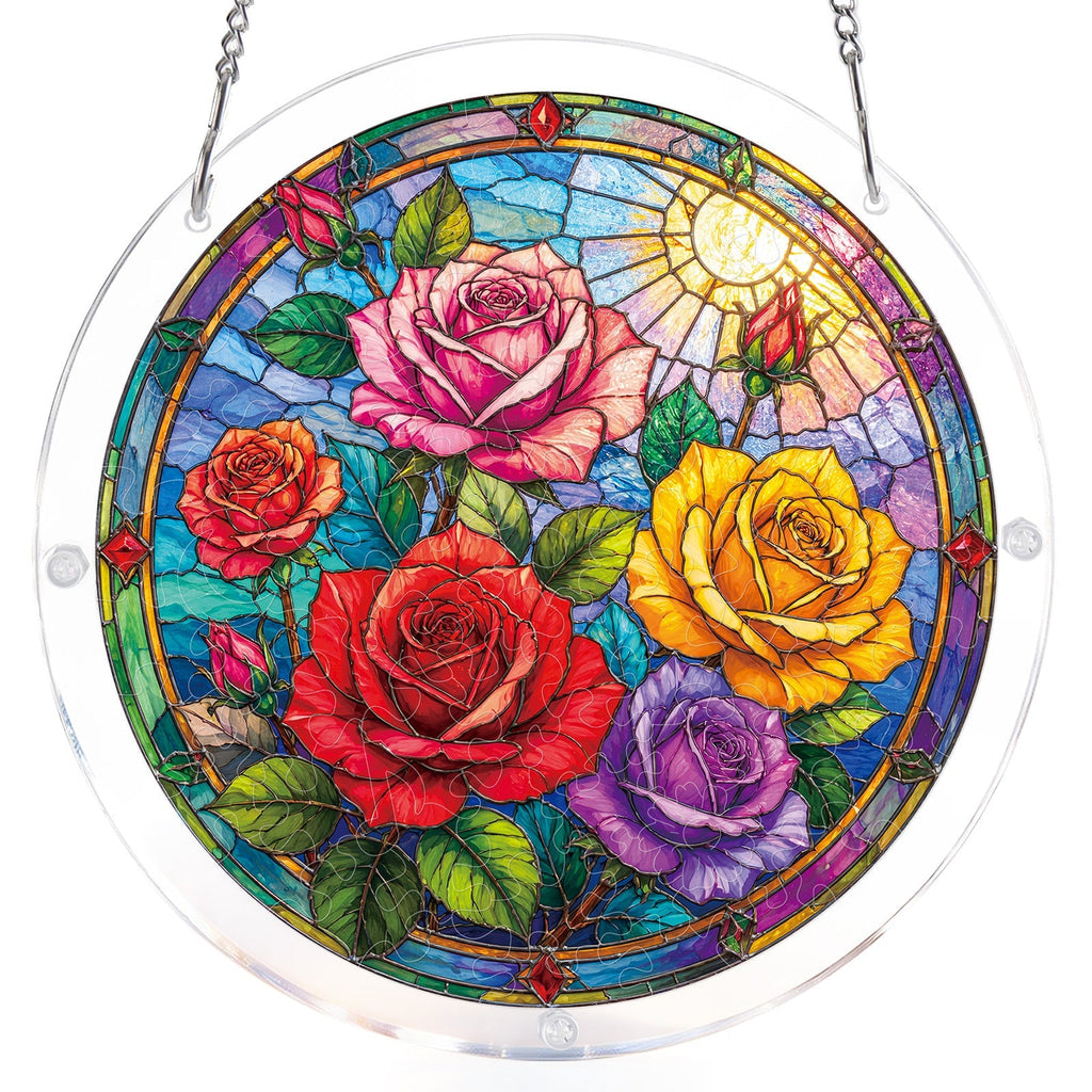 Rose Garden Window Light Suncatcher-Acrylic Window Art