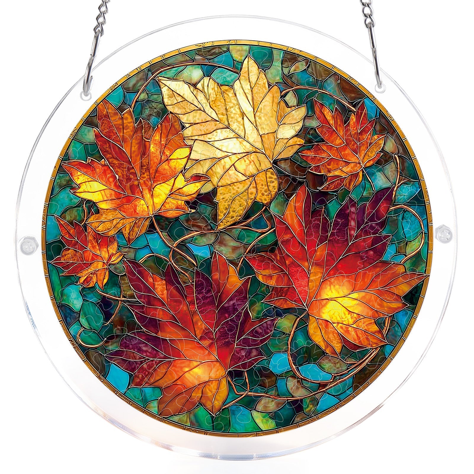 Golden Maple Light Suncatcher-Acrylic Window Art
