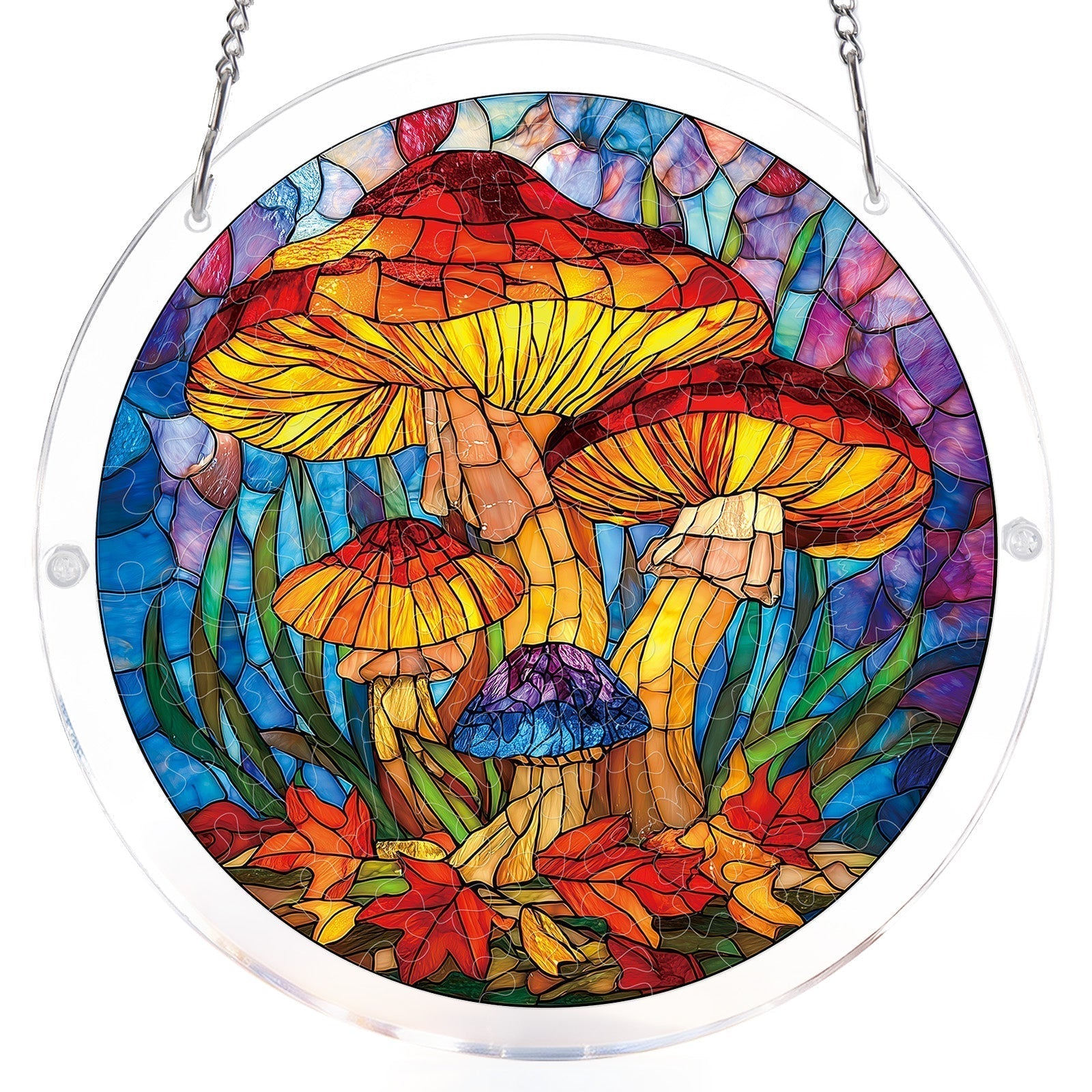 Mystic Mushroom Forest Light Suncatcher-Acrylic Window Art