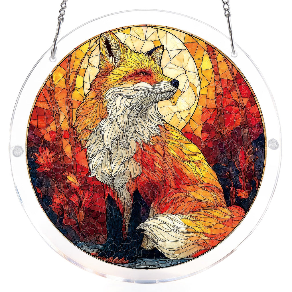 Fox Glow Light Suncatcher-Acrylic Window Art