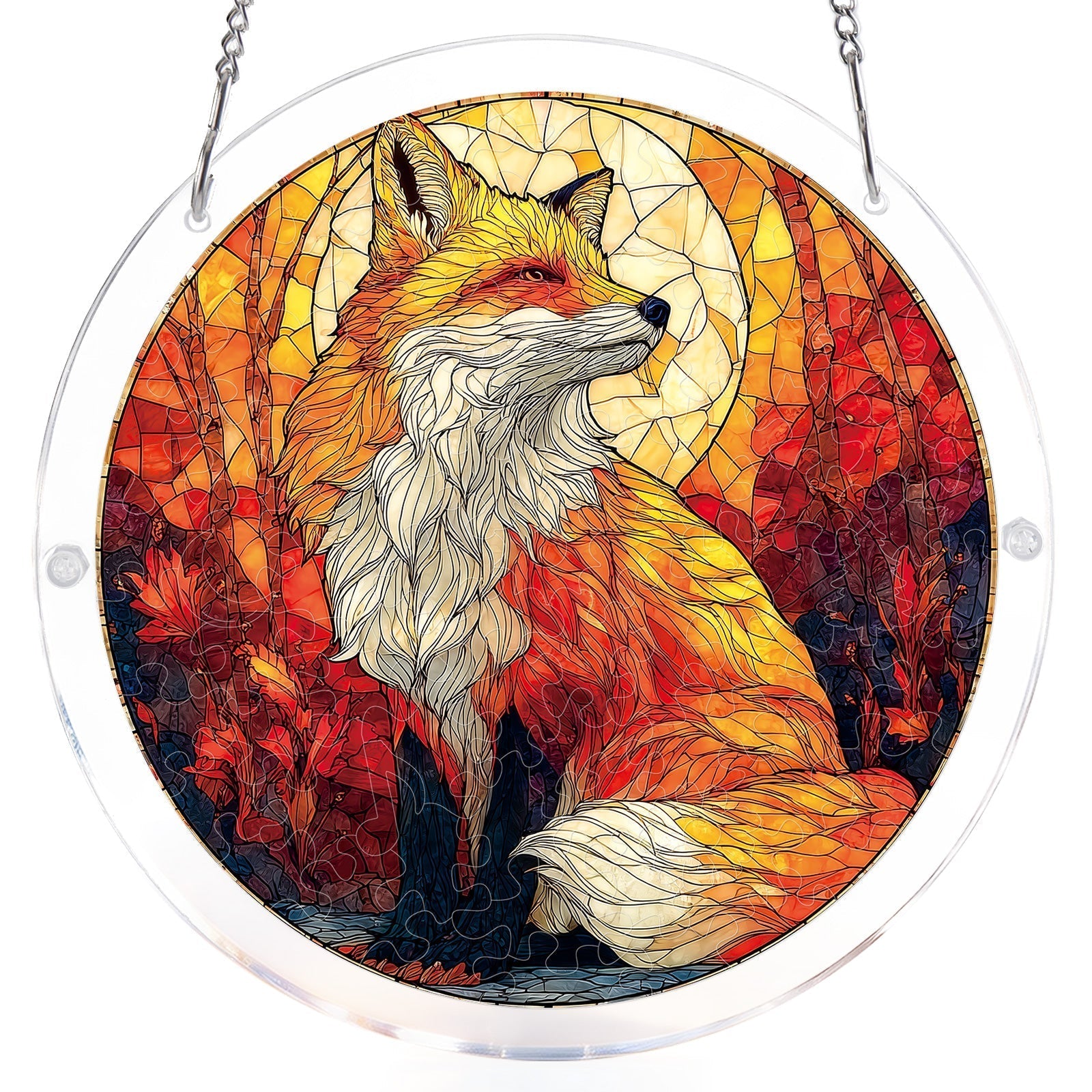 Fox Glow Light Suncatcher-Acrylic Window Art