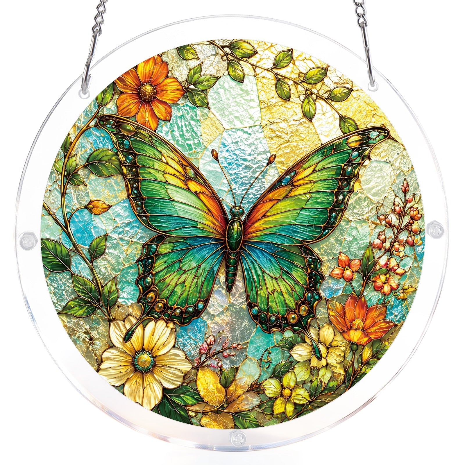 Emerald Butterfly Whisper Light Suncatcher-Acrylic Window Art