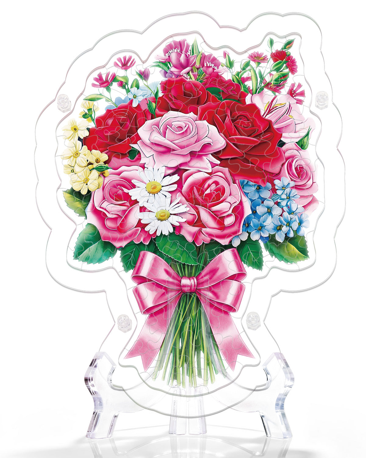 Acrylic Tabletop Suncatcher - Romantic Flower Bouquet