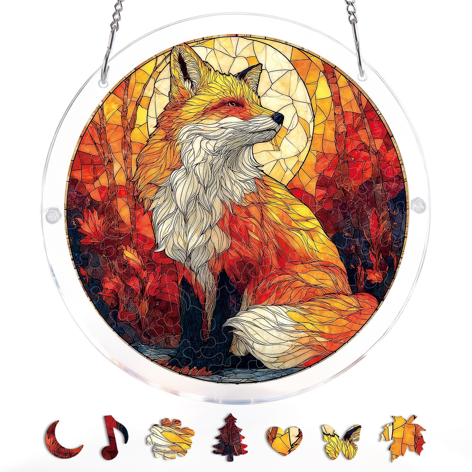 Fox Glow Light Suncatcher-Acrylic Window Art