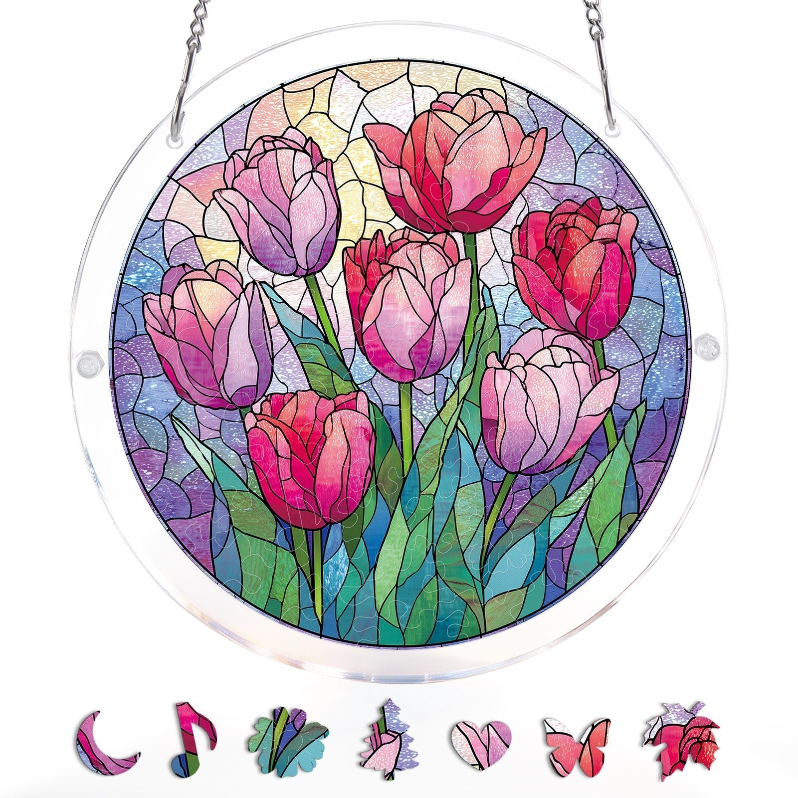 Morning Glow Tulips Light Suncatcher-Acrylic Window Art
