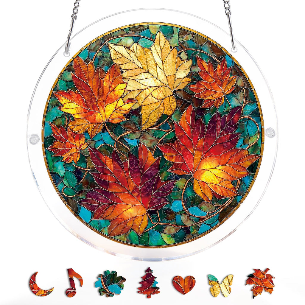 Golden Maple Light Suncatcher-Acrylic Window Art