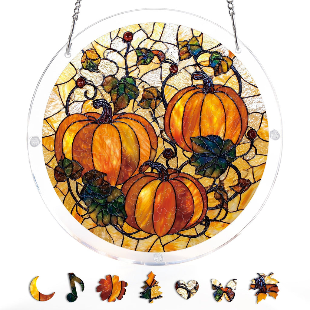 Harvest Pumpkin Light Suncatcher-Acrylic Window Art
