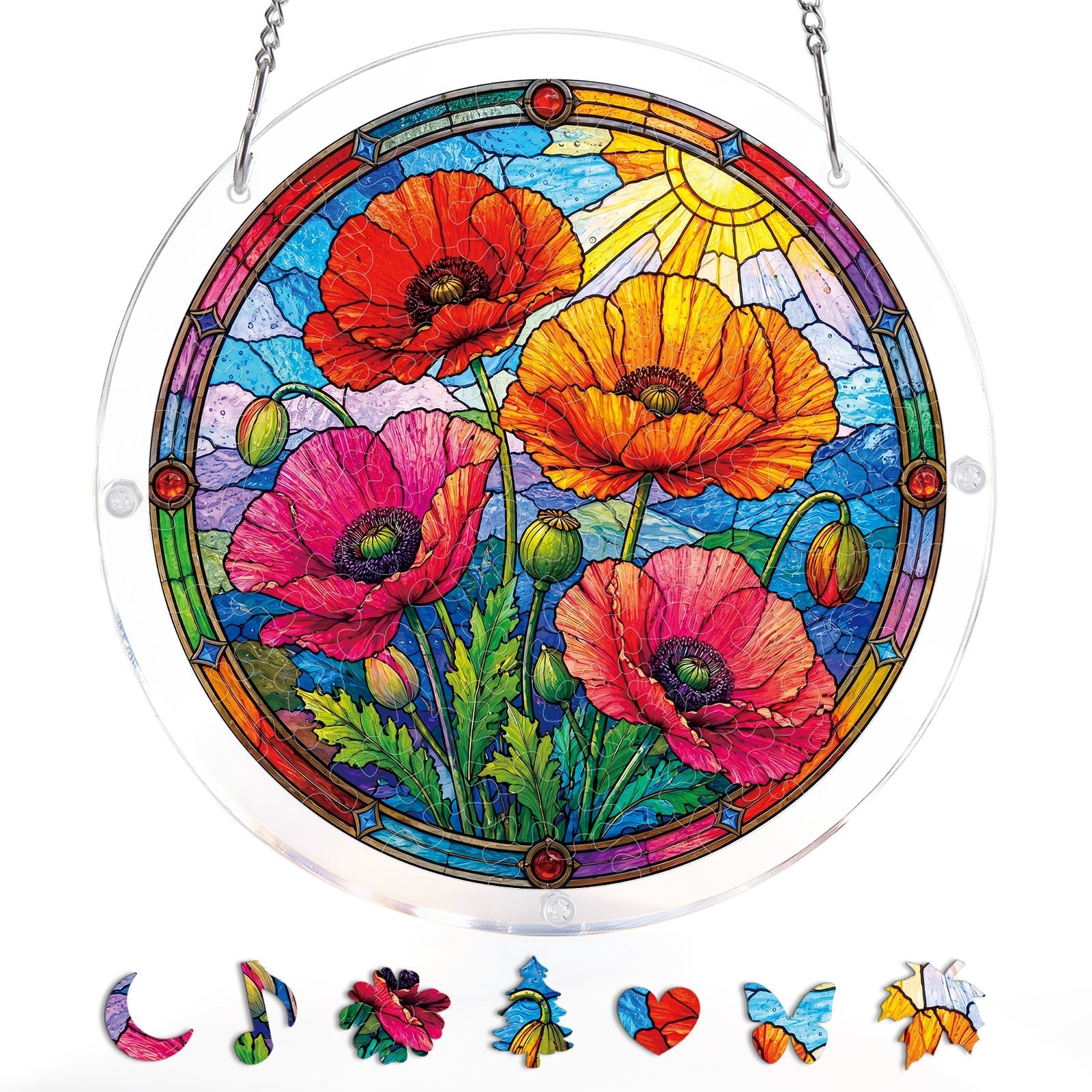 Sunlit Floral Garden Light Suncatcher-Acrylic Window Art
