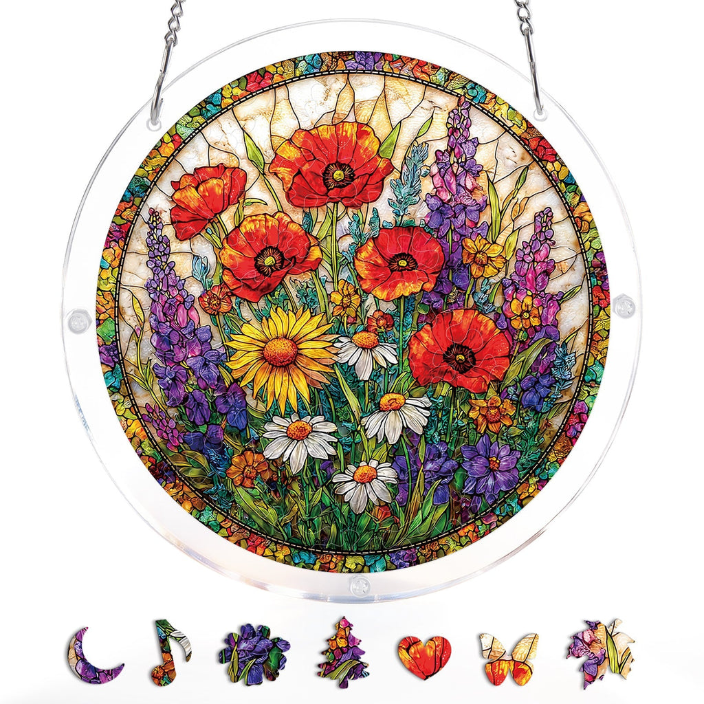 Wildflower Garden Light Suncatcher-Acrylic Window Art