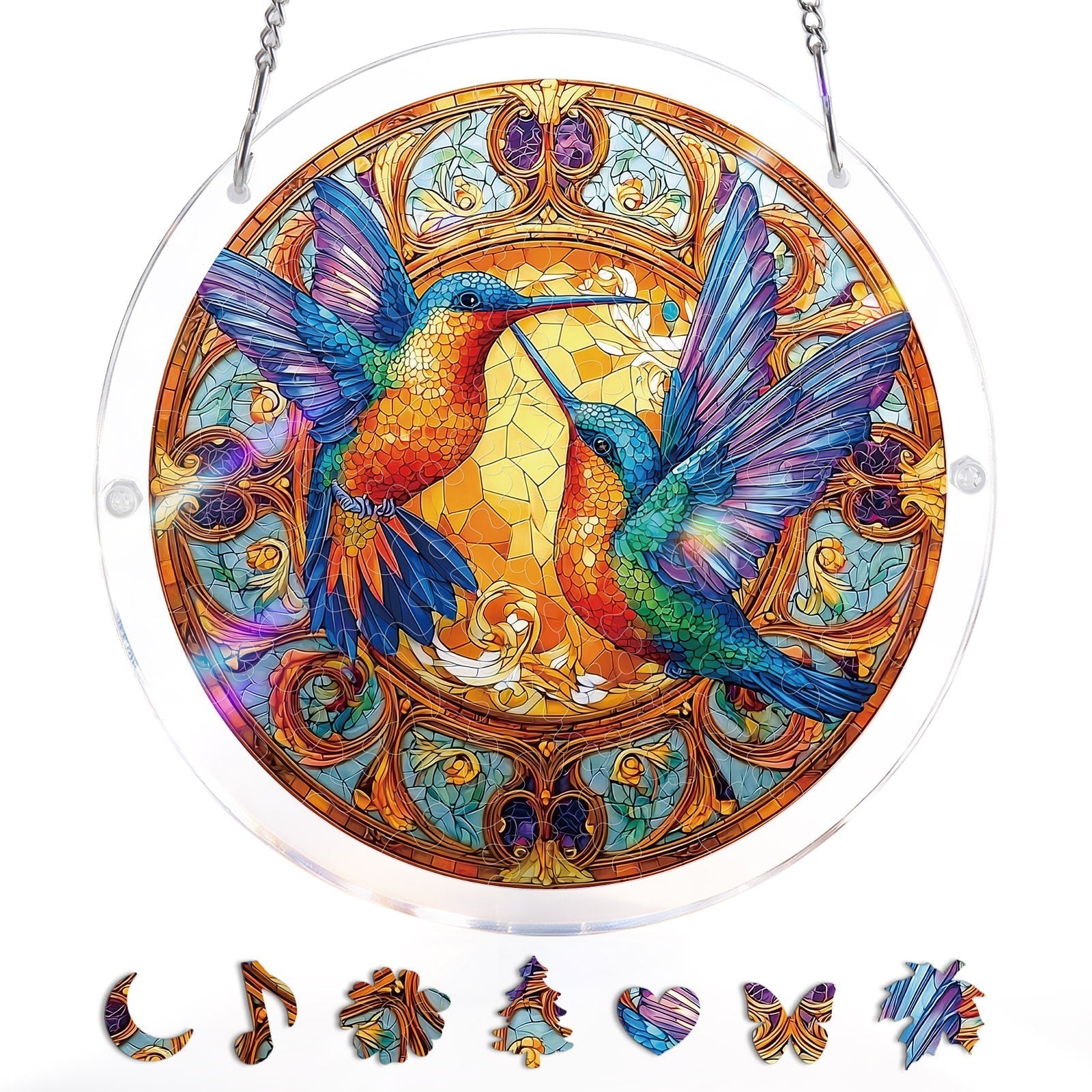 Twin Wings of Radiance Light Suncatcher-Acrylic Window Art