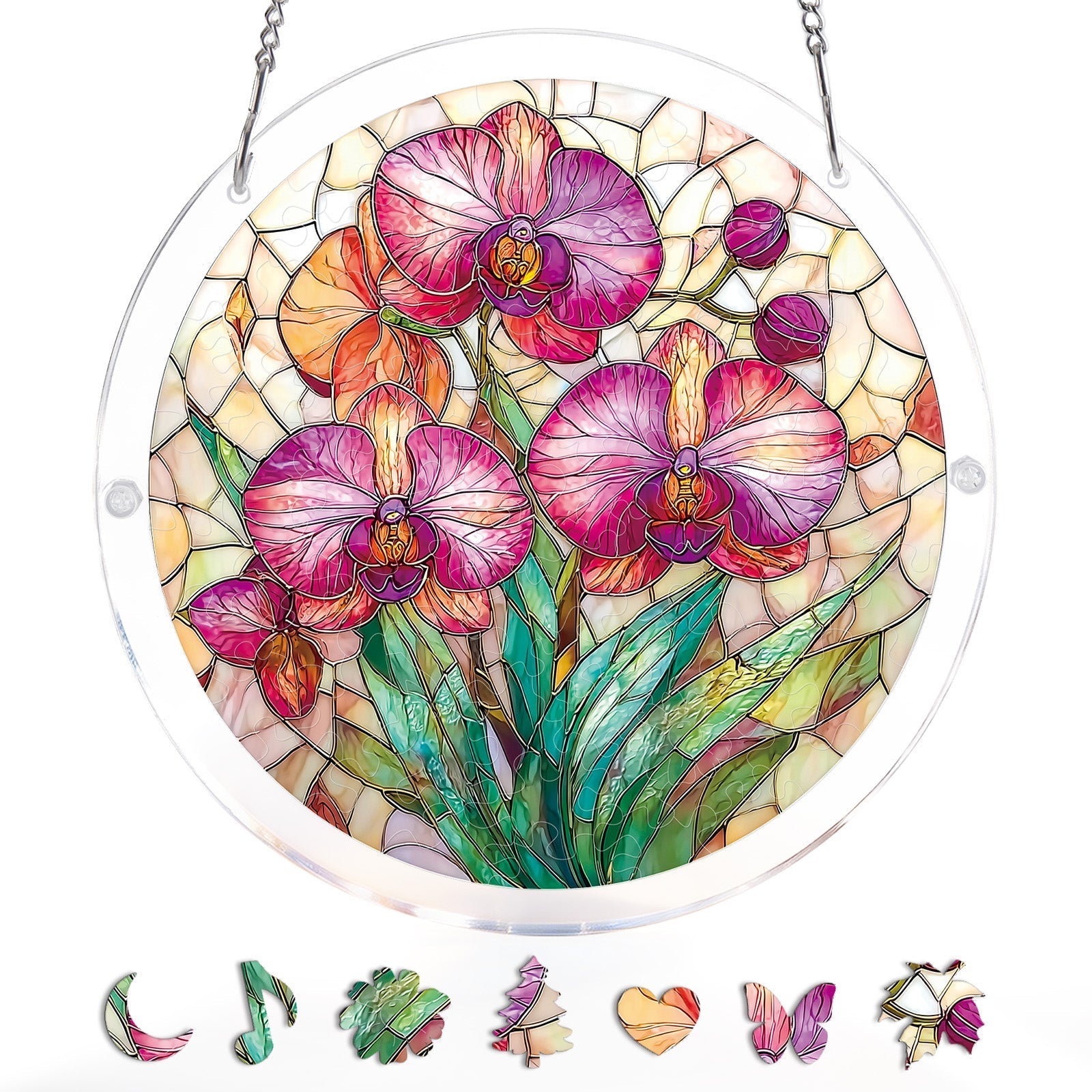 Dreamy Orchids Light Suncatcher-Acrylic Window Art