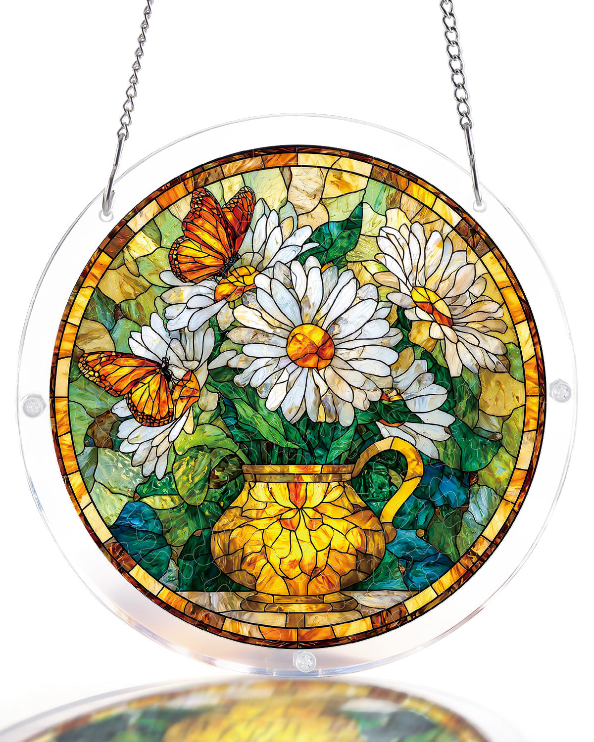 Daisy Butterfly Garden Light Suncatcher-Acrylic Window Art