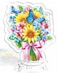 Acrylic Tabletop Suncatcher - Sunflower & Butterfly Bouquet