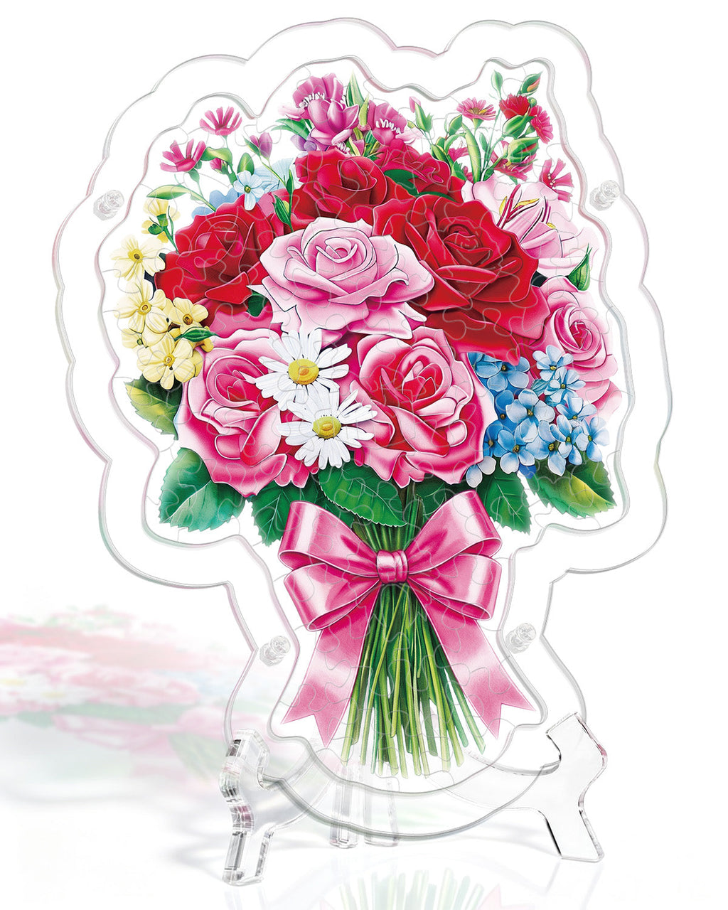 Acrylic Tabletop Suncatcher - Romantic Flower Bouquet