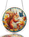 Acorn Squirrel Light Suncatcher-Acrylic Window Art