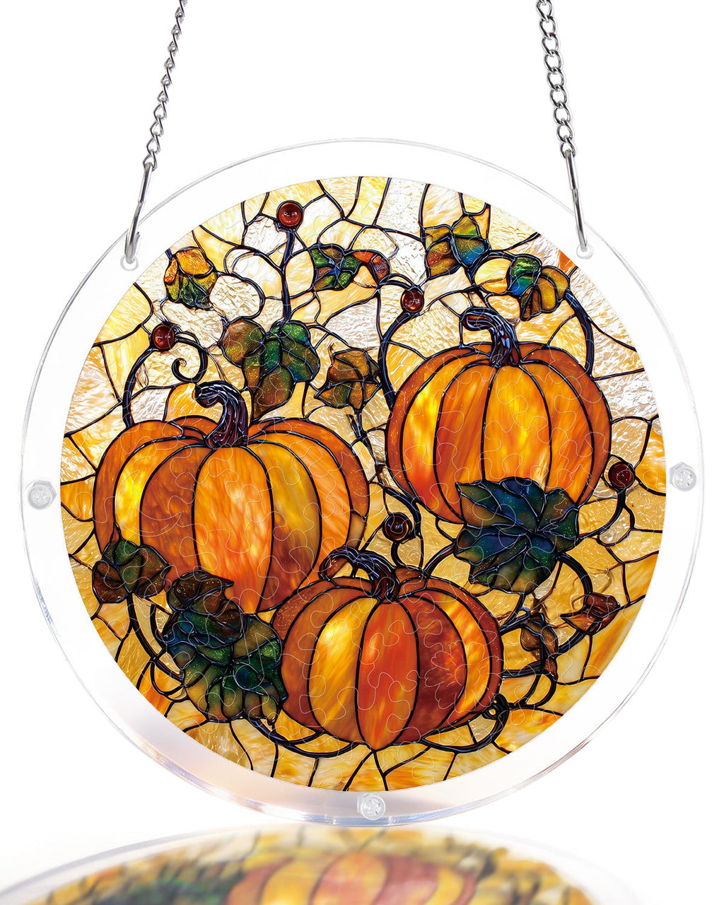 Harvest Pumpkin Light Suncatcher-Acrylic Window Art