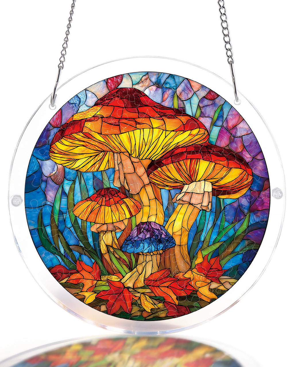 Mystic Mushroom Forest Light Suncatcher-Acrylic Window Art
