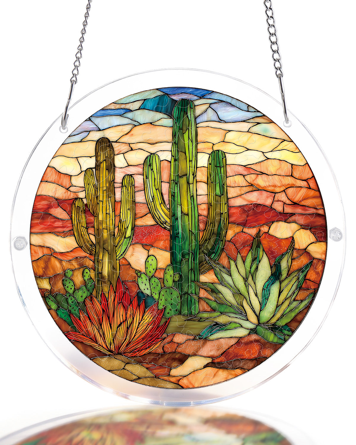 Sunset Cactus Light Suncatcher-Acrylic Window Art