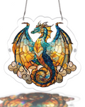 Acrylic Jigsaw Puzzle Suncatcher - Oceanfire Dragon