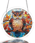 Autumn Owl Light Suncatcher-Acrylic Window Art