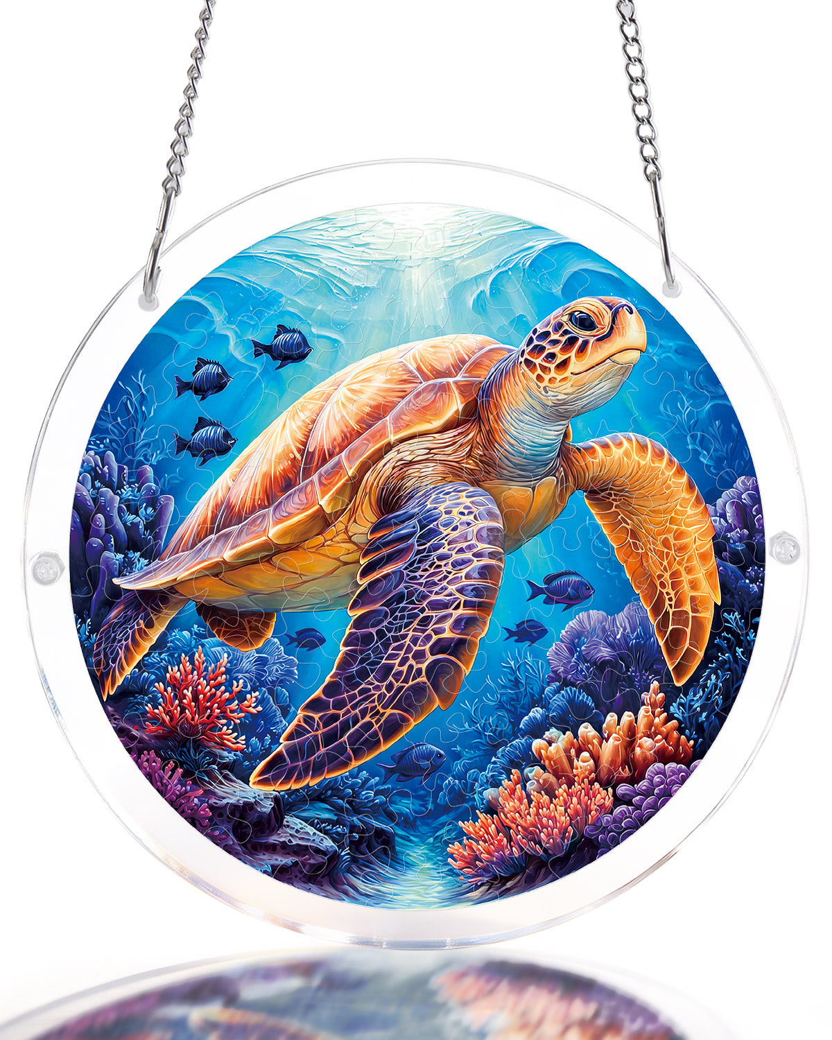 Acrylic Jigsaw Puzzle Suncatcher - Starsea Turtle