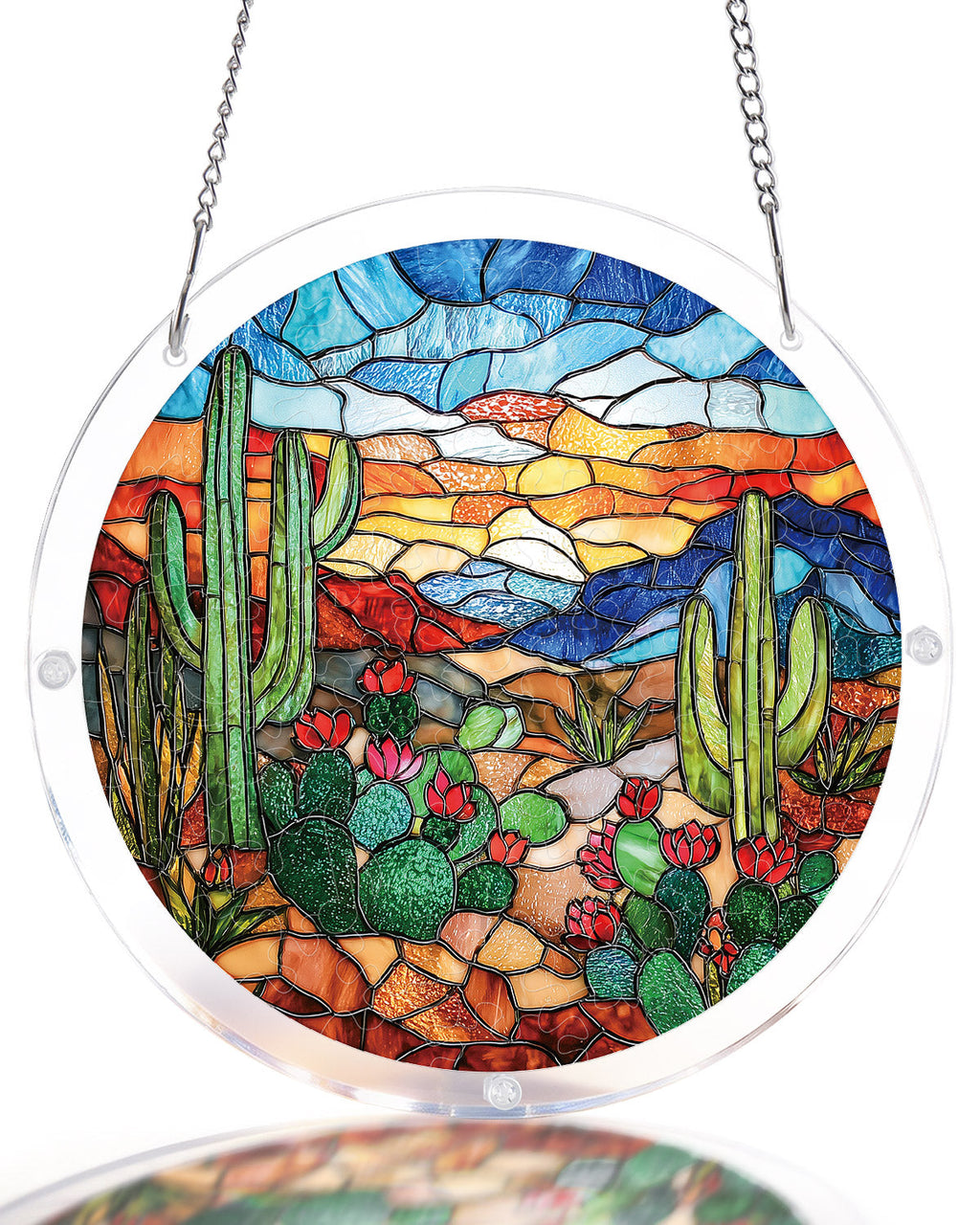Desert Cactus Light Suncatcher-Acrylic Window Art