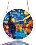 Starlit Village Light Suncatcher-Acrylic Window Art