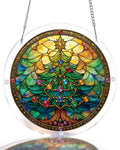 Jeweled Christmas Tree Light Suncatcher-Acrylic Window Art