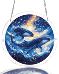 Twin Whales of the Cosmos Light Suncatcher-Acrylic Window Art