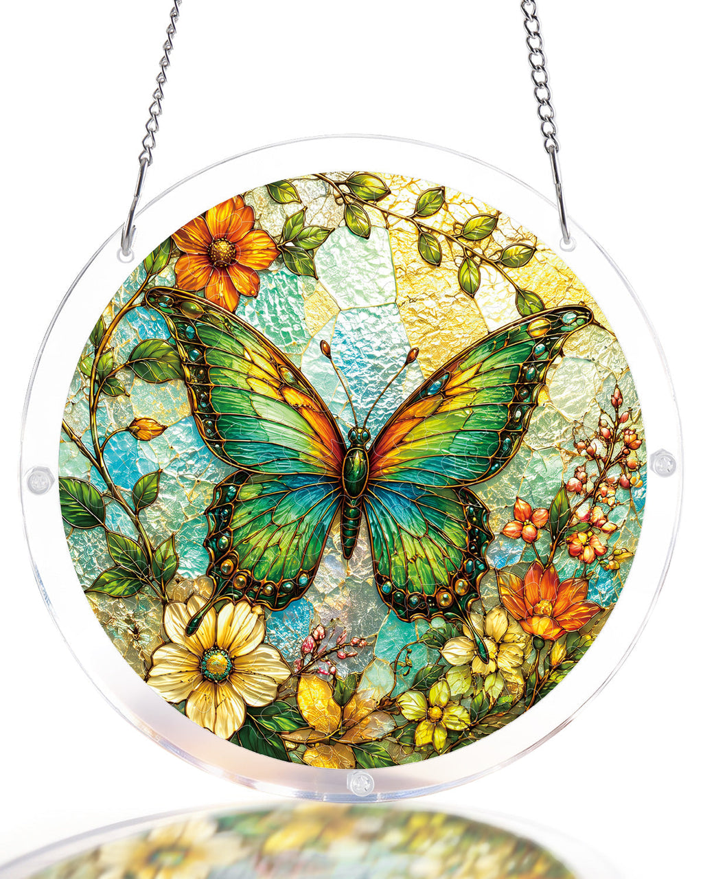 Emerald Butterfly Whisper Light Suncatcher-Acrylic Window Art