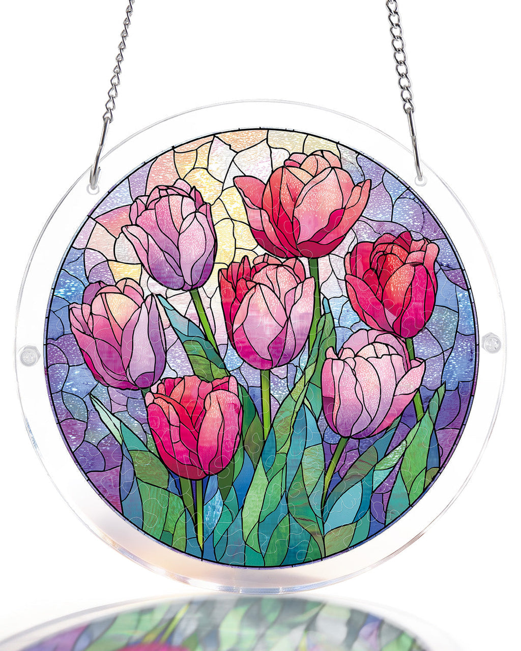 Morning Glow Tulips Light Suncatcher-Acrylic Window Art