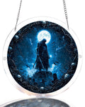 Moonlit Guardian Light Suncatcher-Acrylic Window Art