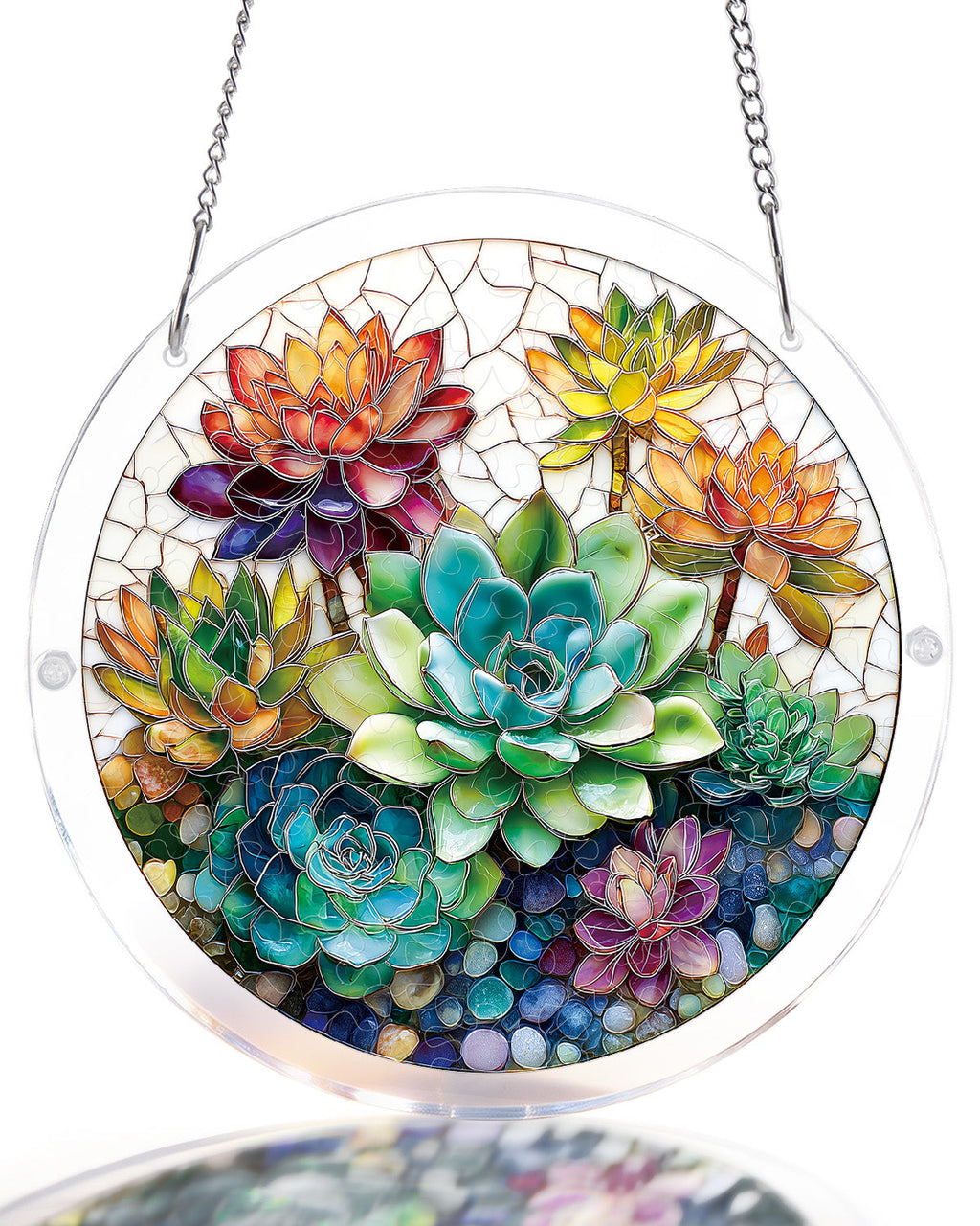 Dreamy Succulent Garden Light Suncatcher-Acrylic Window Art