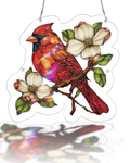 Acrylic Jigsaw Puzzle Suncatcher - Magnolia Cardinal