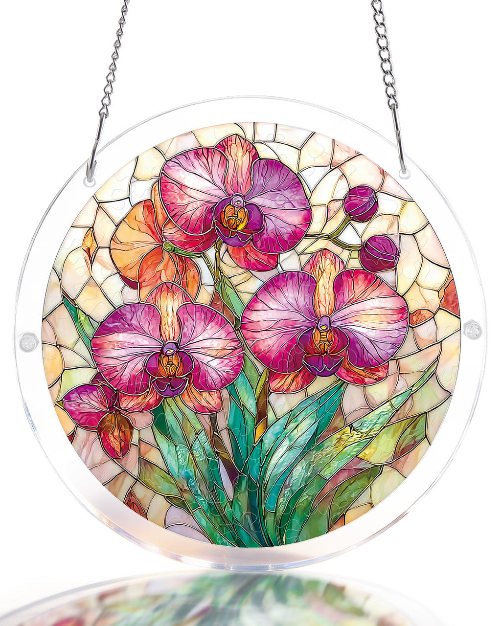 Dreamy Orchids Light Suncatcher-Acrylic Window Art