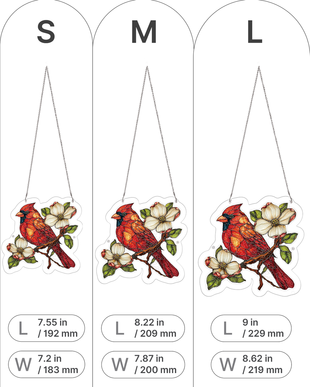 Acrylic Jigsaw Puzzle Suncatcher - Magnolia Cardinal