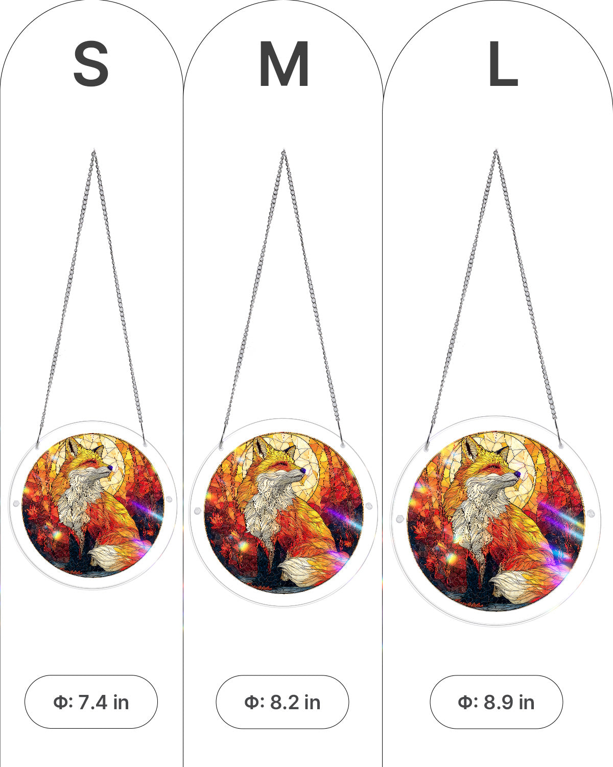 Fox Glow Light Suncatcher-Acrylic Window Art