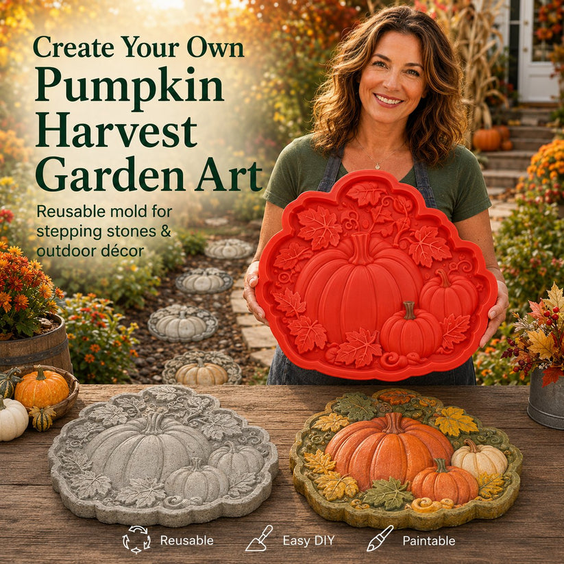 Reusable Stepping Stone Mold – Pumpkin