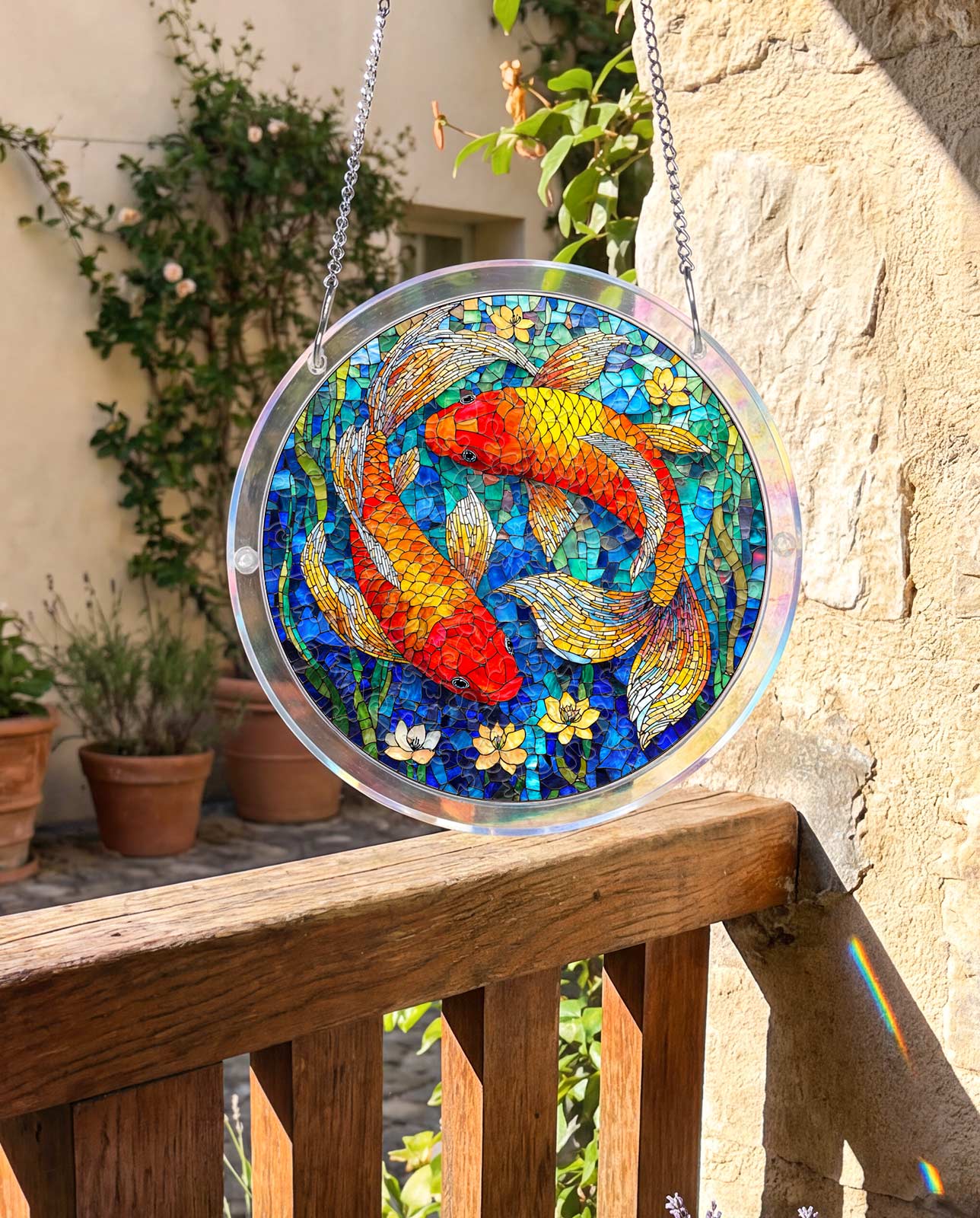 Acrylic Jigsaw Puzzle Suncatcher - Koi Dream Pond
