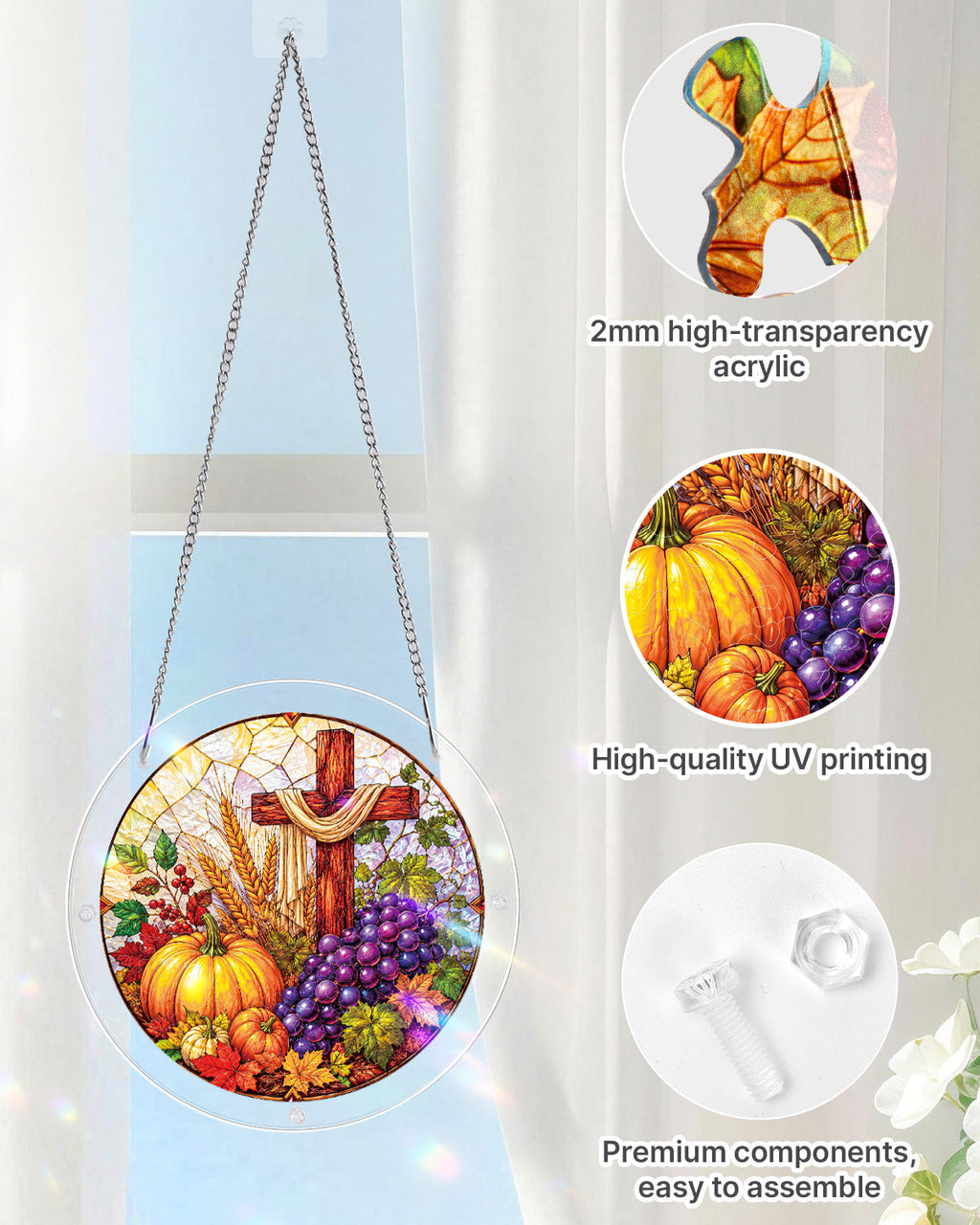 Harvest Blessings Light Suncatcher-Acrylic Window Art