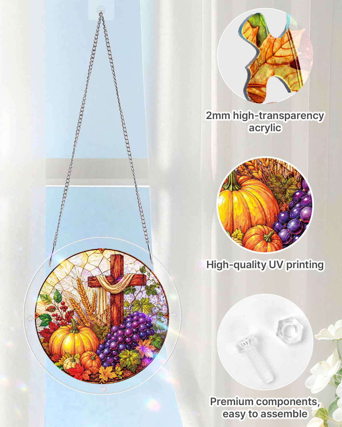 Harvest Blessings Light Suncatcher-Acrylic Window Art