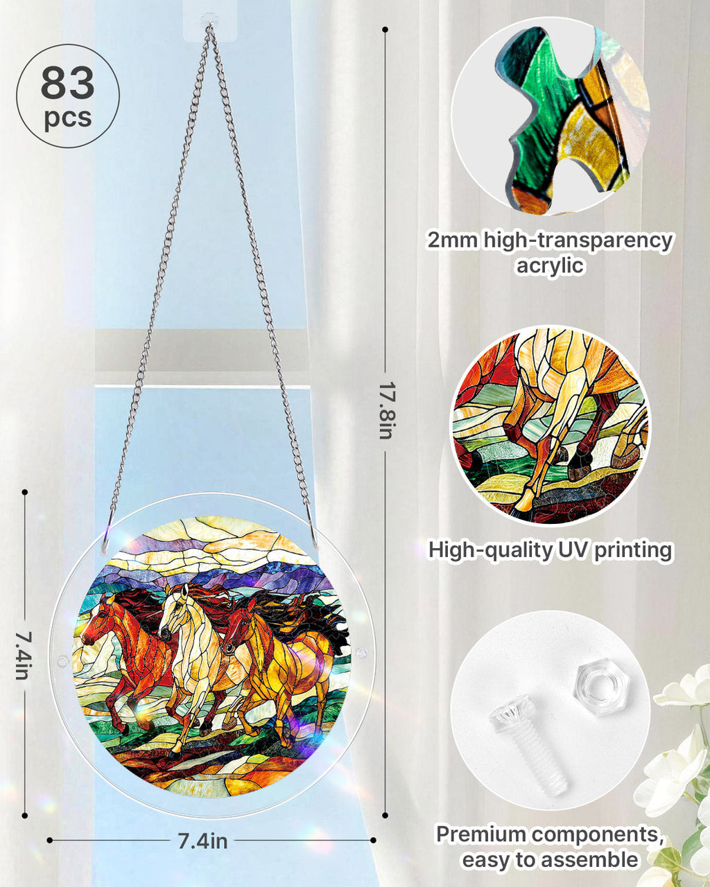 Wild Gallop Light Suncatcher-Acrylic Window Art