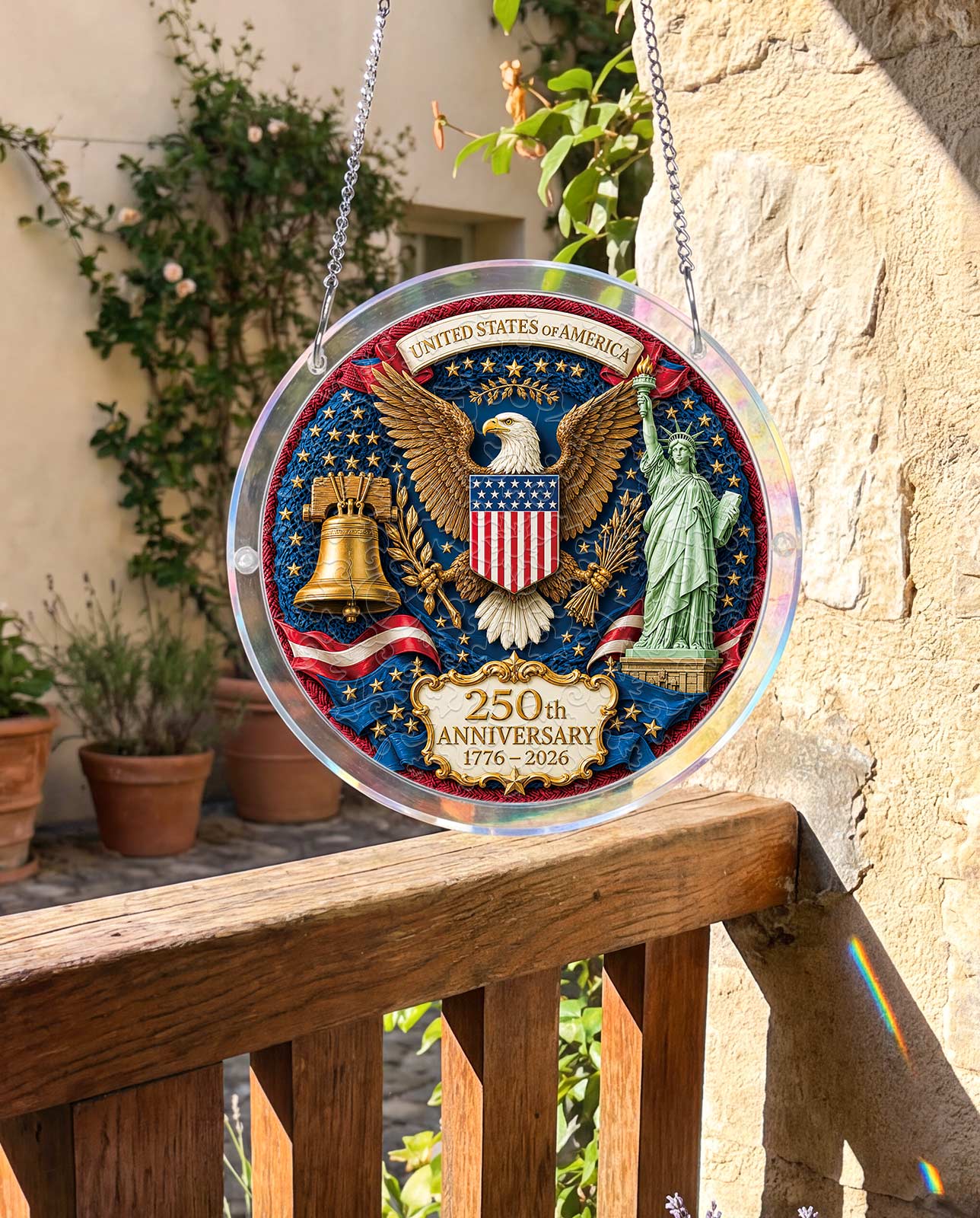 Acrylic Jigsaw Puzzle Suncatcher - Glory of America