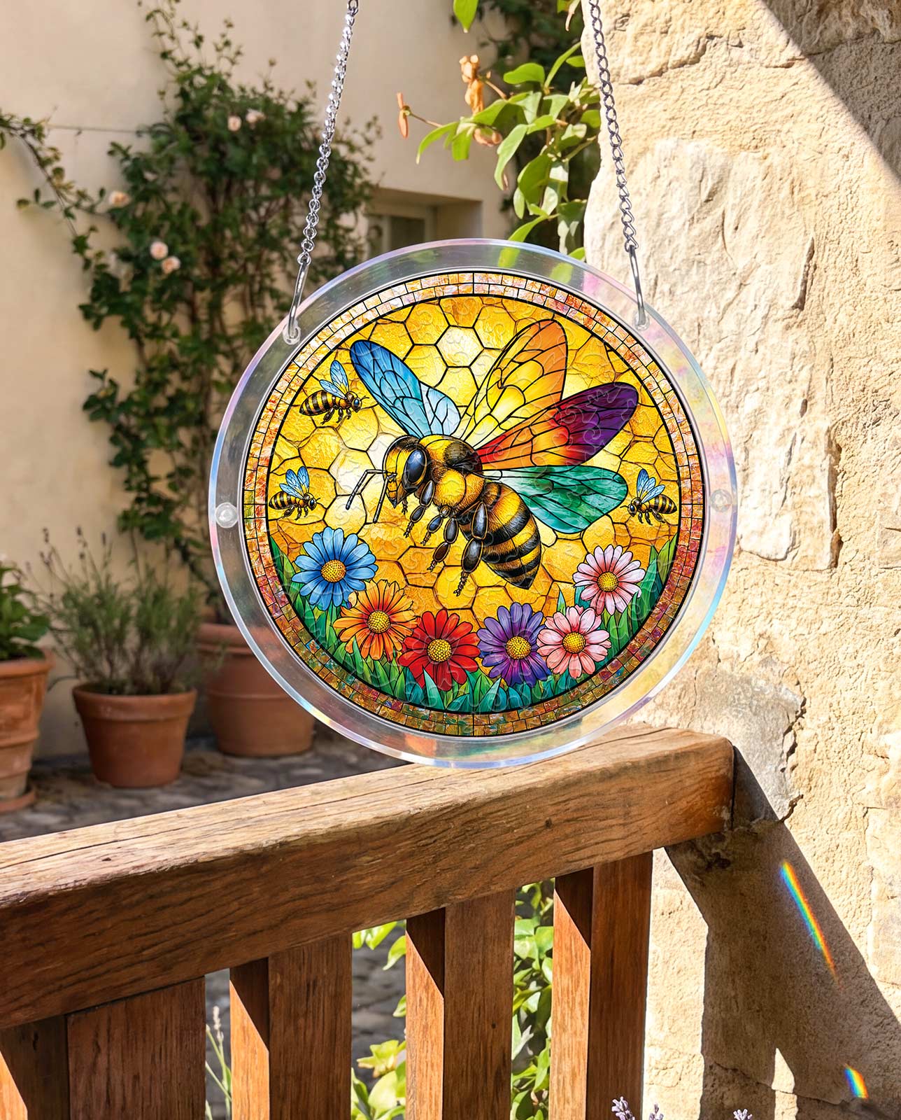 Acrylic Jigsaw Puzzle Suncatcher - Sunshine Bee