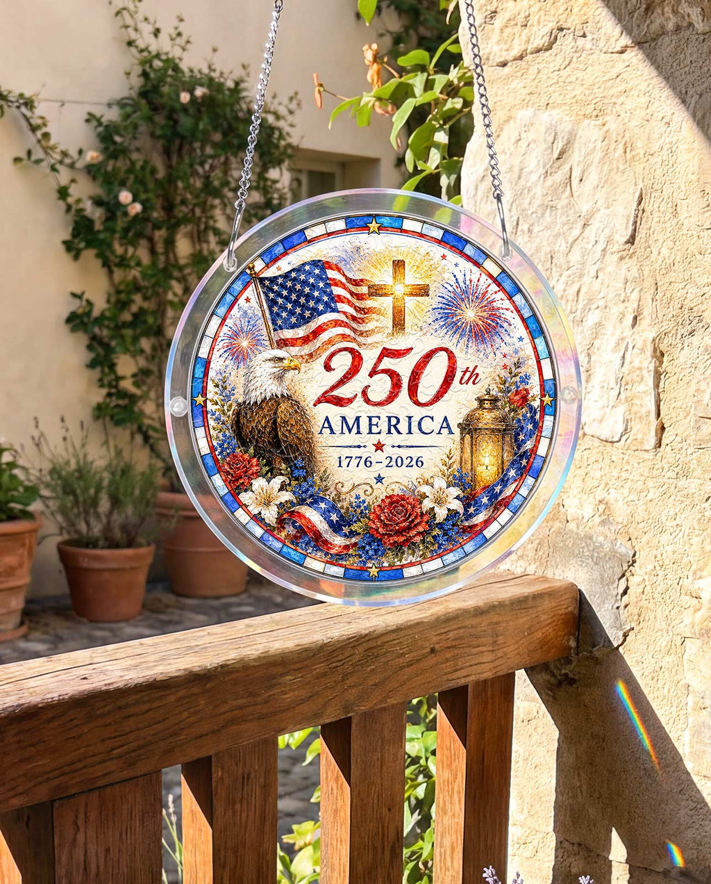 Acrylic Jigsaw Puzzle Suncatcher - Faith & Freedom