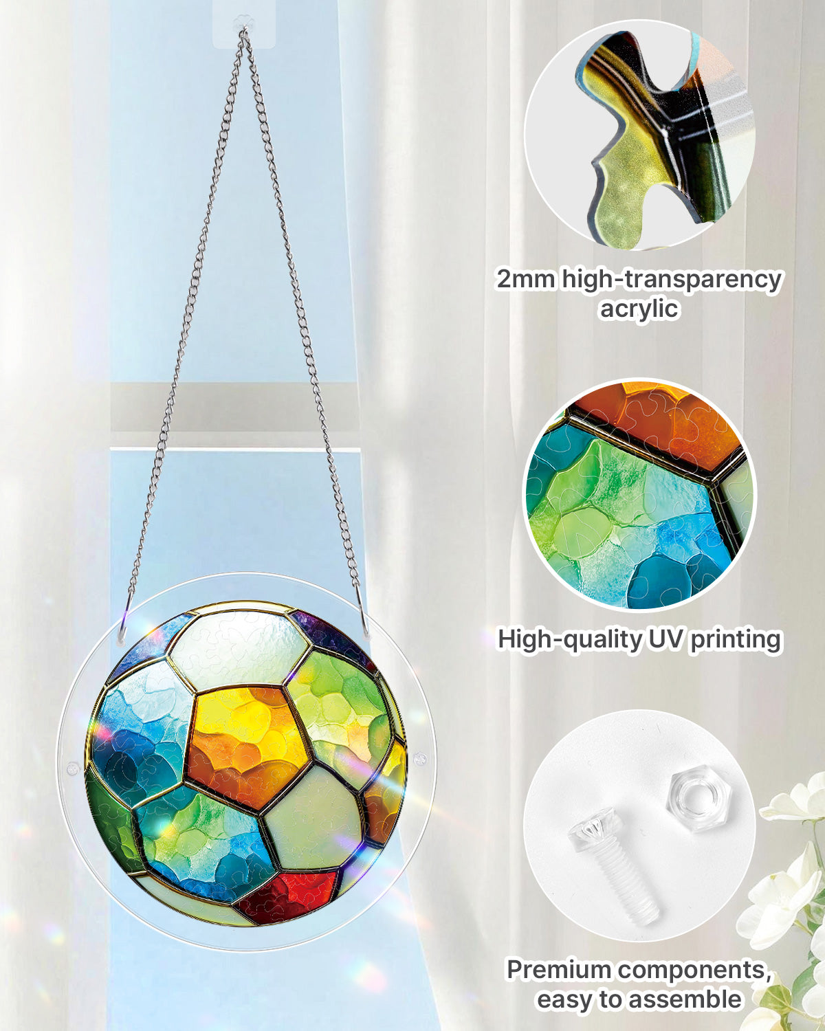 Crystal Kick Light Suncatcher-Acrylic Window Art