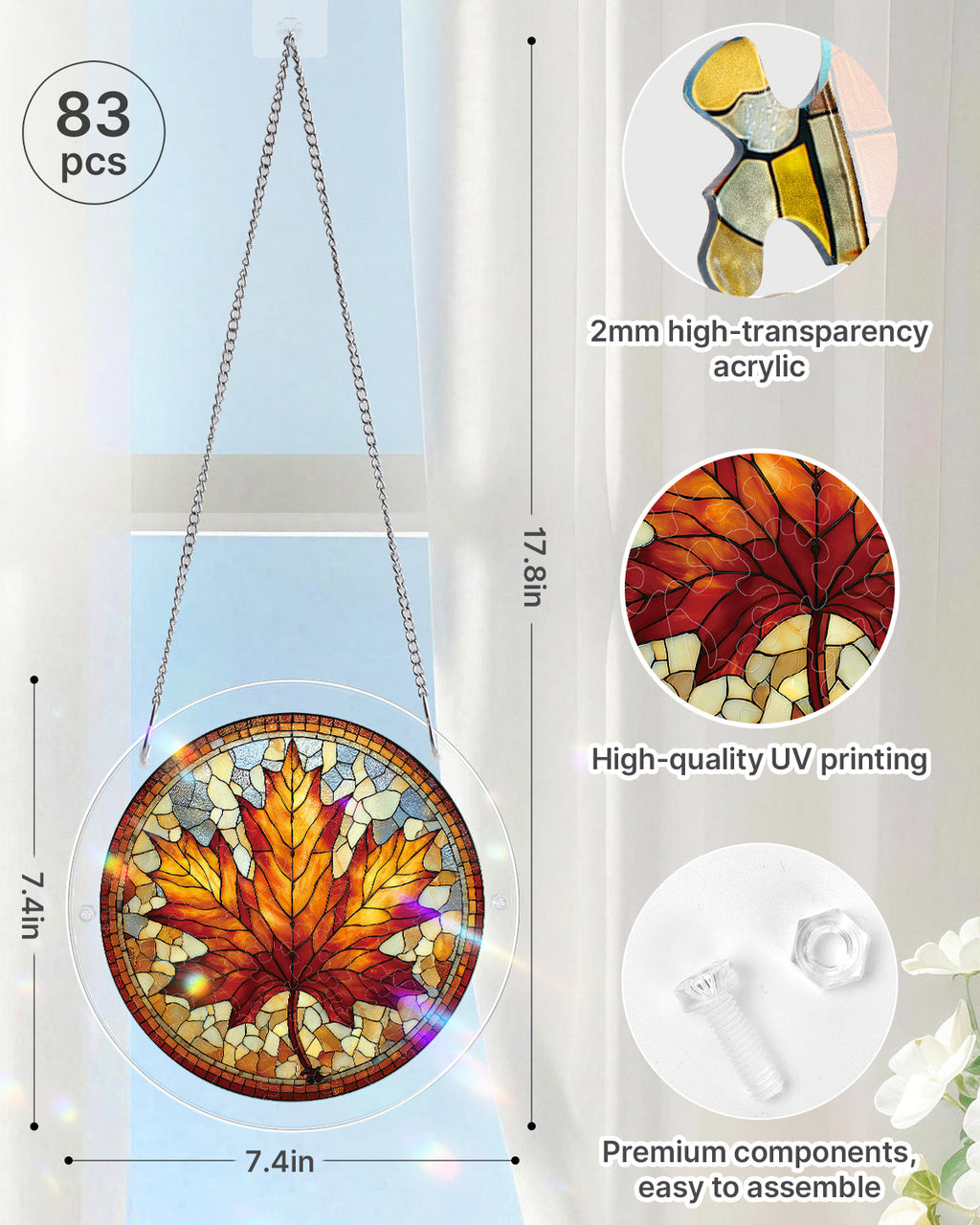 Maple Light Suncatcher-Acrylic Window Art